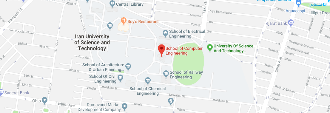 Map of the School of Computer Engineering at IUST